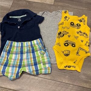 Baby Clothing Set with Bodysuits and Shorts